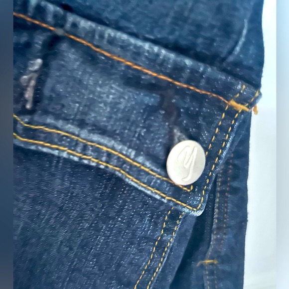 Yuka Jeans Dark Denim Jean Jacket with Silver Embellishment - Picture 8 of 14